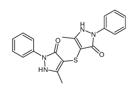 5-methyl-4-[(5-methyl-3-oxo-2-phenyl-1H-pyrazol-4-yl)sulfanyl]-2-phenyl-1H-pyrazol-3-one结构式