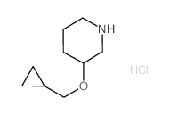 3-(Cyclopropylmethoxy)piperidine hydrochloride结构式