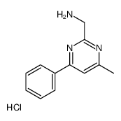 (4-methyl-6-phenylpyrimidin-2-yl)methanamine,hydrochloride Structure