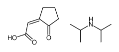 (2E)-2-(2-oxocyclopentylidene)acetic acid,N-propan-2-ylpropan-2-amine Structure