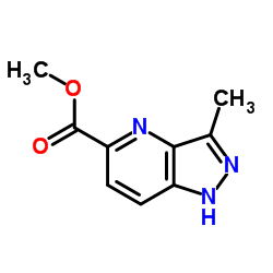 Methyl 3-methyl-1H-pyrazolo[4,3-b]pyridine-5-carboxylate结构式