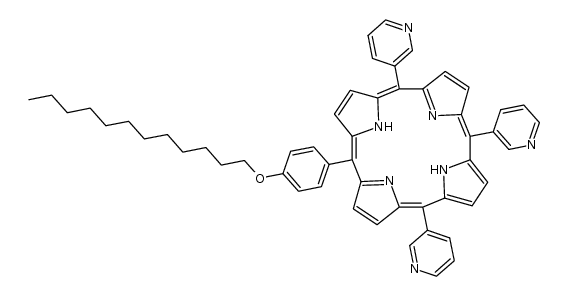 5,10,15-tri(3-pyridyl)-20-(4-dodecyloxyphenyl)porphin结构式