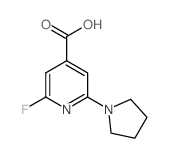 2-Fluoro-6-(pyrrolidin-1-yl)isonicotinic acid Structure
