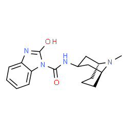 2,3-Dihydro-N-[(1β,5β)-9-methyl-9-azabicyclo[3.3.1]nonan-3β-yl]-2-oxo-1H-benzimidazole-1-carboxamide结构式