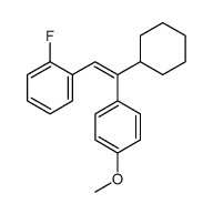 1-[(E)-1-cyclohexyl-2-(2-fluorophenyl)ethenyl]-4-methoxybenzene Structure