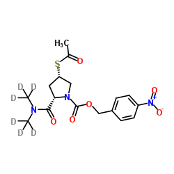 (2S,4S)-4-(Acetylthio)-2-[(dimethylamino)carbonyl]-1-pyrrolidinecarboxylic Acid 4-Nitrobenzyl Ester-d6结构式