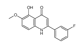 2-(3-fluorophenyl)-5-hydroxy-6-methoxyquinolin-4-one结构式
