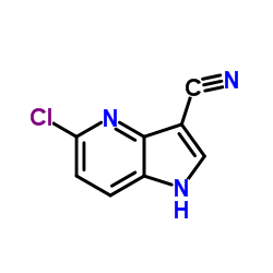 5-氯-1H-吡咯并[3,2-B]吡啶-3-甲腈结构式