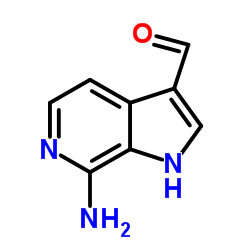 7-Amino-1H-pyrrolo[2,3-c]pyridine-3-carbaldehyde结构式