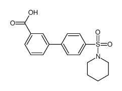 3-(4-piperidin-1-ylsulfonylphenyl)benzoic acid Structure