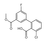 2-chloro-6-(3-fluoro-5-methoxycarbonylphenyl)benzoic acid Structure