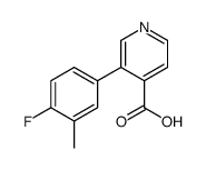 3-(4-fluoro-3-methylphenyl)pyridine-4-carboxylic acid结构式