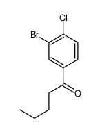 1-(3-bromo-4-chlorophenyl)pentan-1-one结构式