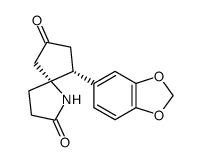 (5S*,6S*)-6-(3,4-methylenedioxyphenyl)-1-azaspiro(4.4)nonan-2,8-dione结构式