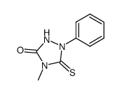 4-methyl-1-phenyl-5-thioxo-[1,2,4]triazolidin-3-one结构式