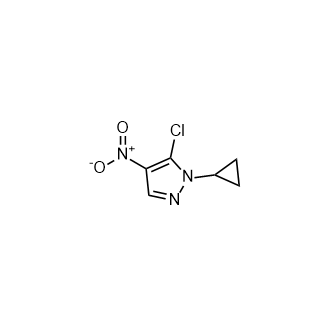 5-氯-1-环丙基-4-硝基-1H-吡唑结构式