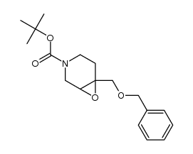 tert-butyl 6-[(benzyloxy)methyl]-7-oxa-3-azabicyclo[4.1.0]heptane-3-carboxylate结构式