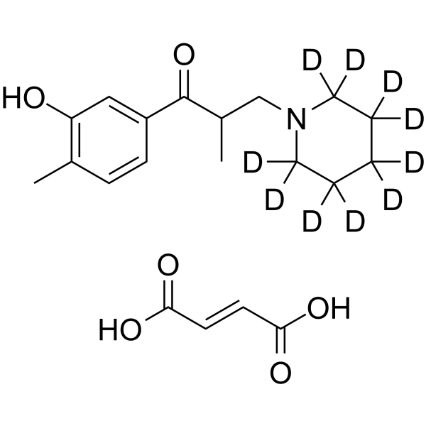 3-Hydroxy Tolperisone-d10 maleate结构式