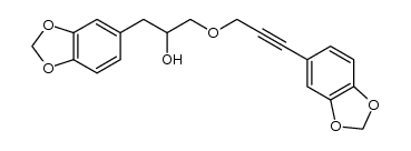 1-(benzo[d][1,3]dioxol-5-yl)-3-(3-(benzo[d][1,3]dioxol-5-yl)prop-2-ynyloxy)propan-2-ol结构式