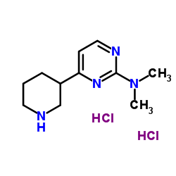 N,N-Dimethyl-4-(3-piperidinyl)-2-pyrimidinamine dihydrochloride结构式