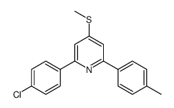 2-(4-chlorophenyl)-6-(4-methylphenyl)-4-methylsulfanylpyridine结构式
