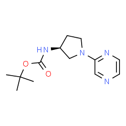 tert-Butyl N-[(3S)-1-(pyrazin-2-yl)pyrrolidin-3-yl]carbamate Structure