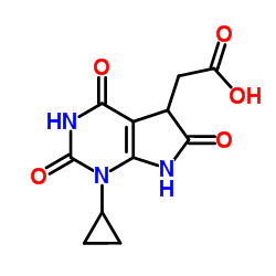 2-(1-cyclopropyl-2,4,6-trioxo-5,7-dihydropyrrolo[2,3-d]pyrimidin-5-yl)acetic acid Structure