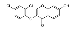 3-(2,4-dichlorophenoxy)-7-hydroxychromen-4-one结构式