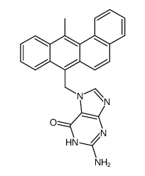 2-Amino-7-(12-methyl-benzo[a]anthracen-7-ylmethyl)-1,7-dihydro-purin-6-one Structure