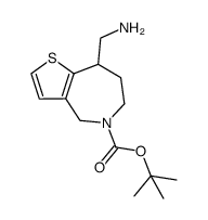 tert-butyl8-(aminomethyl)-7,8-dihydro-4H-thieno[3,2-c]azepine-5(6H)-carboxylate结构式