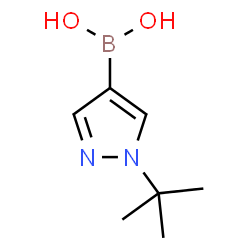 (1-(tert-butyl)-1H-pyrazol-4-yl)boronic acid structure