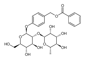 [(benzoxy)methyl]phenyl-4-O-α-L-rhamnopyranosyl-(1→6)-ß-D-glucopyranoside结构式