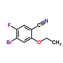 4-Bromo-2-ethoxy-5-fluorobenzonitrile结构式