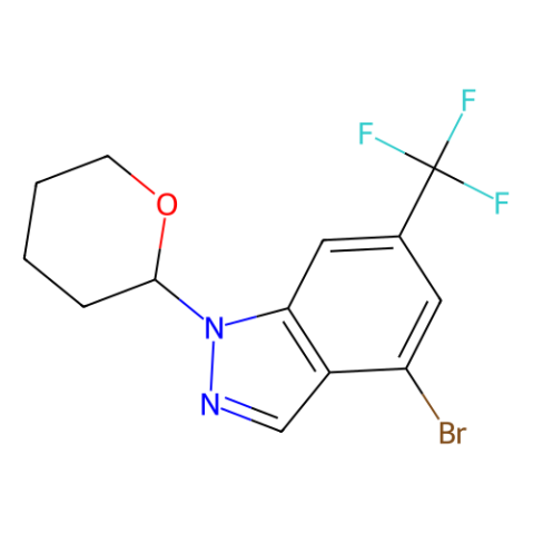 4-bromo-1-tetrahydropyran-2-yl-6-(trifluoromethyl)indazole Structure