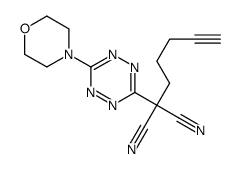 2-(6-morpholin-4-yl-1,2,4,5-tetrazin-3-yl)-2-pent-4-ynylpropanedinitrile Structure