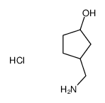 3-(Aminomethyl)Cyclopentanol Hydrochloride结构式