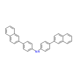 Bis(4-(naphthalen-2-yl)phenyl)amine structure