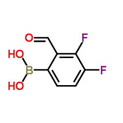 3,4-Difluoro-2-formylphenylboronic acid结构式