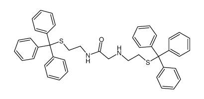 N-[2-[(triphenylmethyl)thio]ethyl]-2-[[2-[(triphenylmethyl)thio]ethyl]amino]acetamide结构式