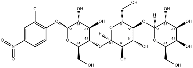 2-氯-4-硝基苯-α-半乳糖-麦芽糖苷结构式