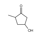 cis-trans-4-Hydroxy-2-methyl-cyclopentan-1-on结构式