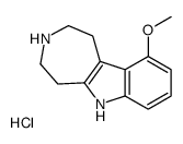 10-methoxy-1,2,3,4,5,6-hexahydroazepino[4,5-b]indol-6-ium,chloride结构式