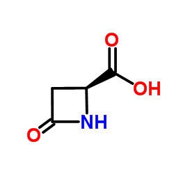 (S)-(-)-4-氧代-2-吖丁啶羧酸结构式