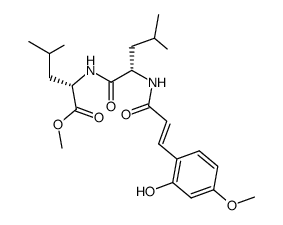 trans-2-hydroxy-4-methoxycinnamoyl L-leucyl-L-leucine methyl ester Structure