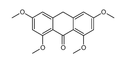 1,3,6,8-tetramethoxy-10H-anthracen-9-one结构式