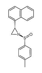 (S)-2-(naphthalen-1-yl)-1-((S)-p-tolylsulfinyl)aziridine Structure