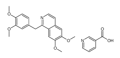 nicotinic acid, compound with 1-[(3,4-dimethoxyphenyl)methyl]-6,7-dimethoxyisoquinoline (1:1) Structure