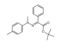 tert-butyl 2-(2-methyl-2-(p-tolyl)hydrazono)-2-phenylacetate Structure