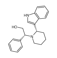 (2S)-1-((1R)-2-hydroxy-1-phenylethyl)-2-(3-indolyl)piperidine Structure