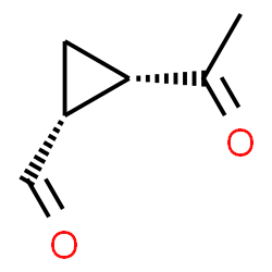 Cyclopropanecarboxaldehyde, 2-acetyl-, (1R-cis)- (9CI) structure